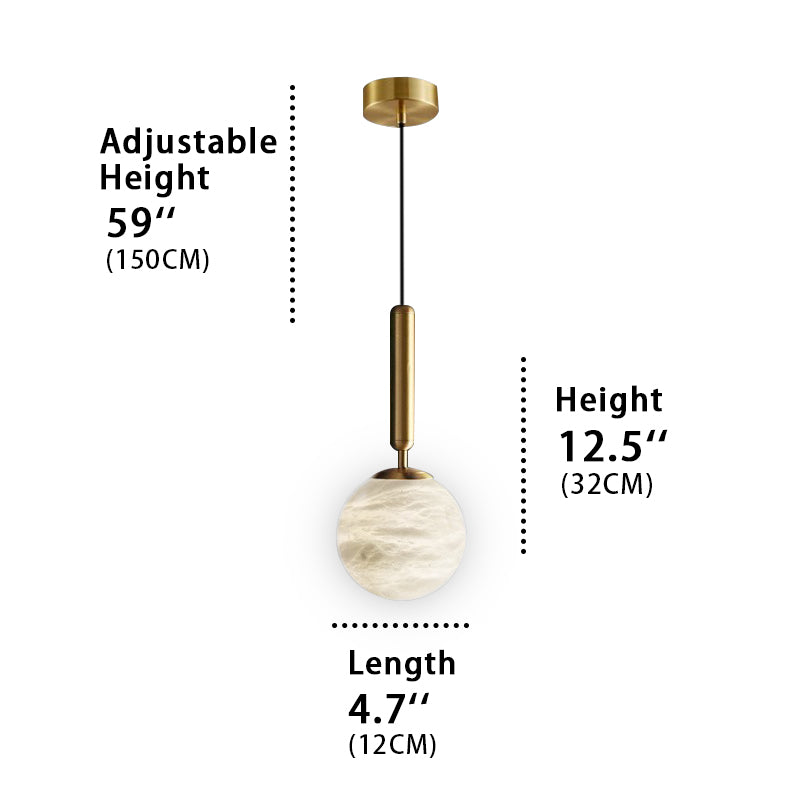 Small Aelios Size, adjustable lamp cord height, recommended height 59 inches, lamp height 12.5 inches, lamp length 4.7 inches.