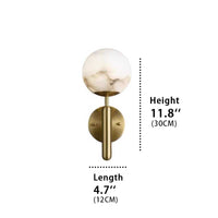 Small Aelios Wall Light Size, 11.8 inches equal height, 4.7 inches light width.