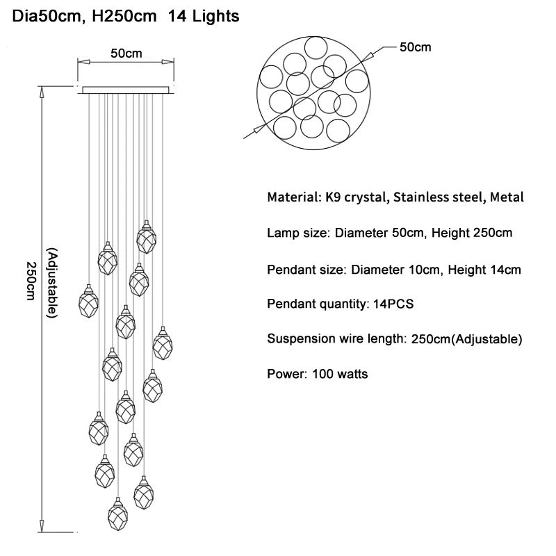 Diamond Staircase Light