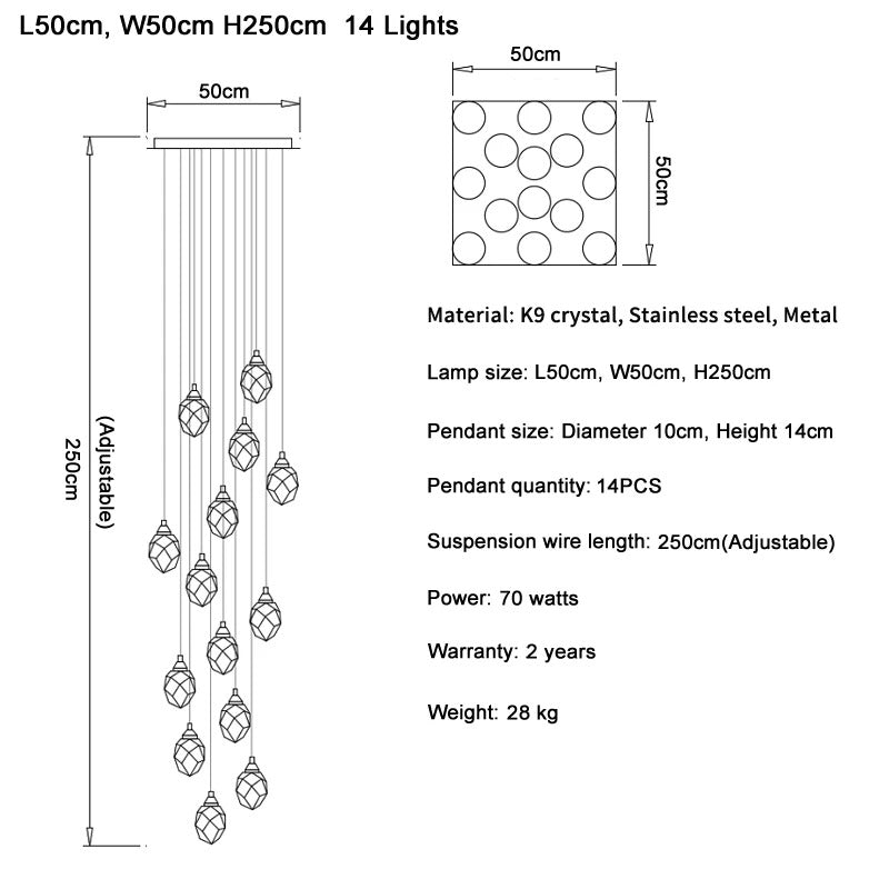 Diamond Staircase Light