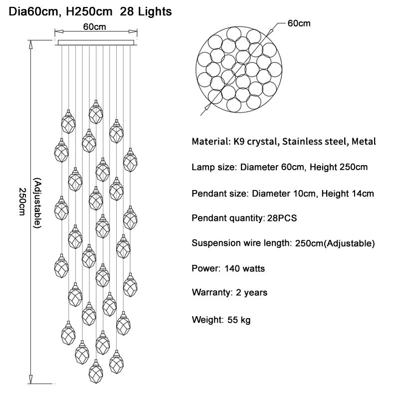 Diamond Staircase Light