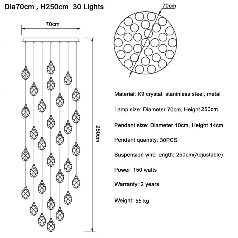 Diamond Staircase Light