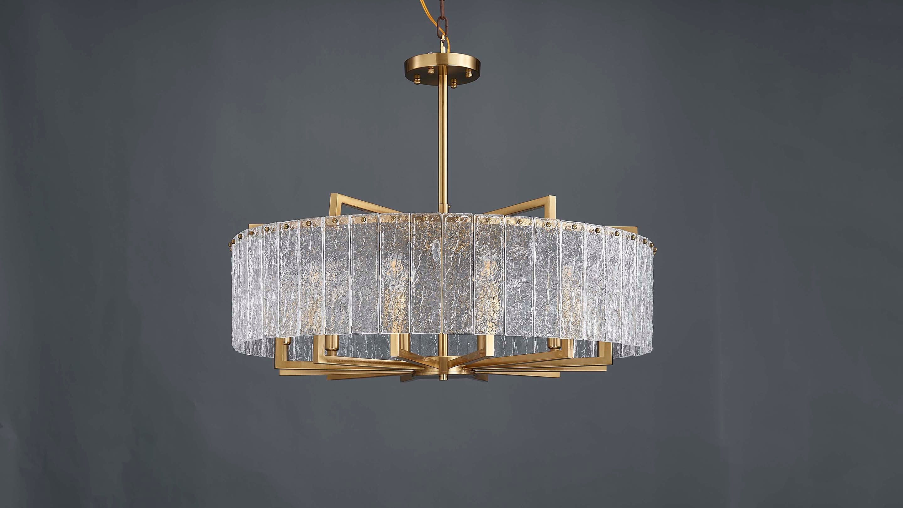 Hestia crystal round chandelier Turn Off Display.