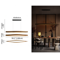 Lris Log Color Wooden Pendant Light dimensions and scene graphic display.