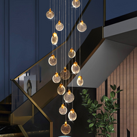 Mira modern crystal chandelier for stairwell