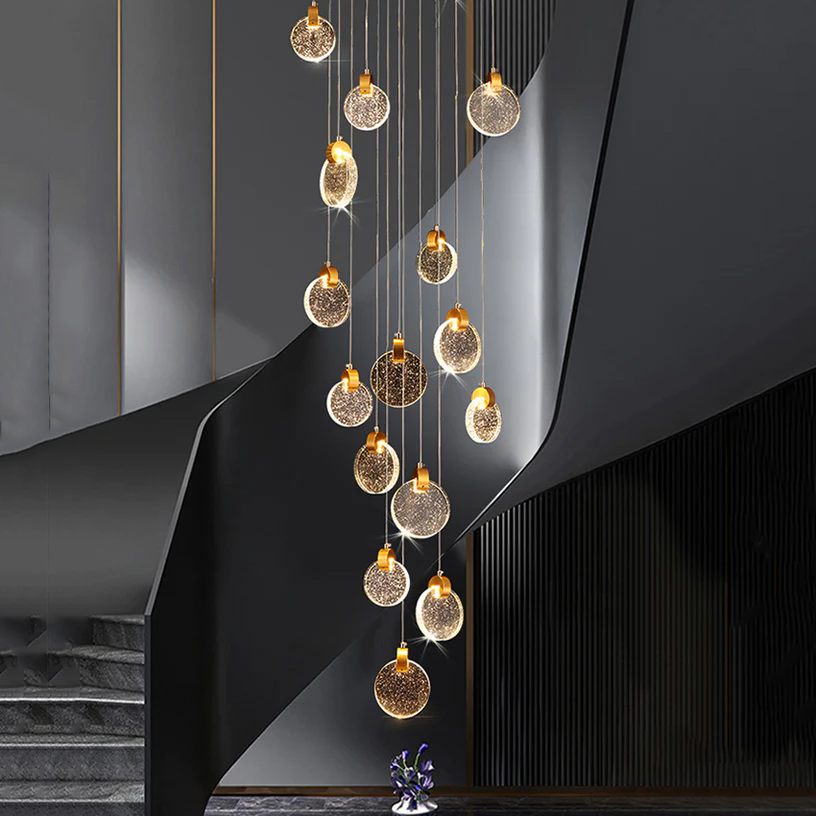 Mira crystal lighting for stairwell