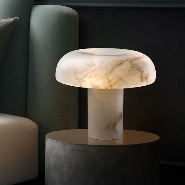 Mushroom Premium Natural Alabaster Marble Table Light For Livingroom Table Decoration.