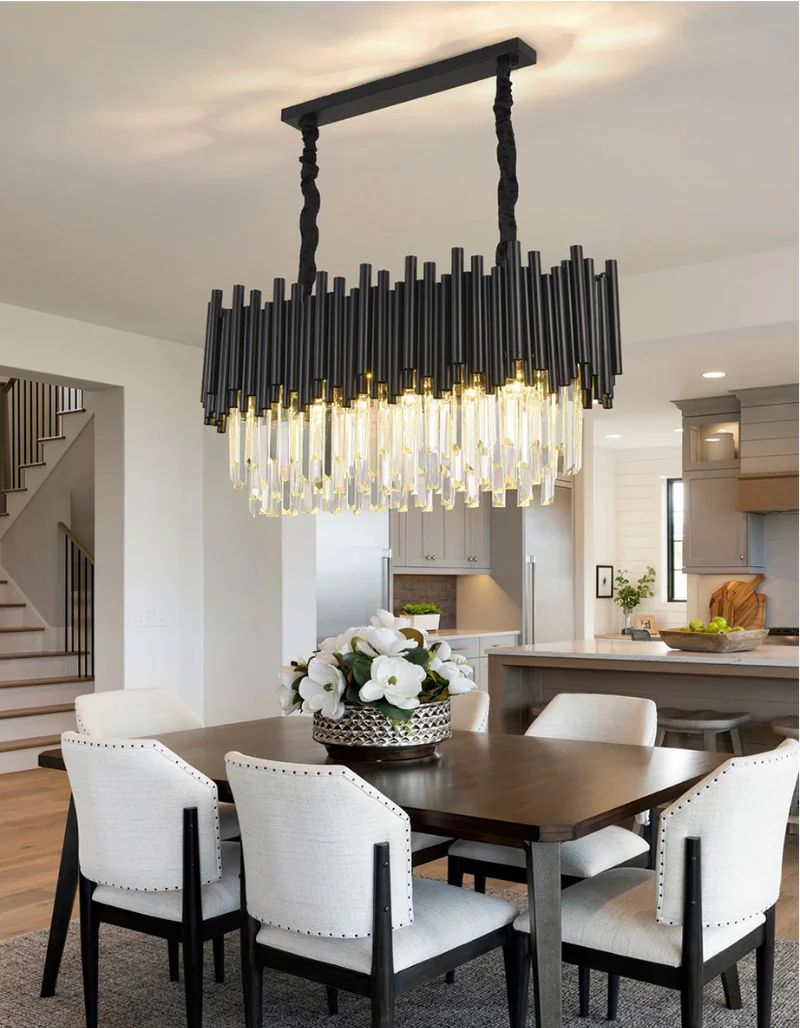 Obsidian Rectangular Chandelier