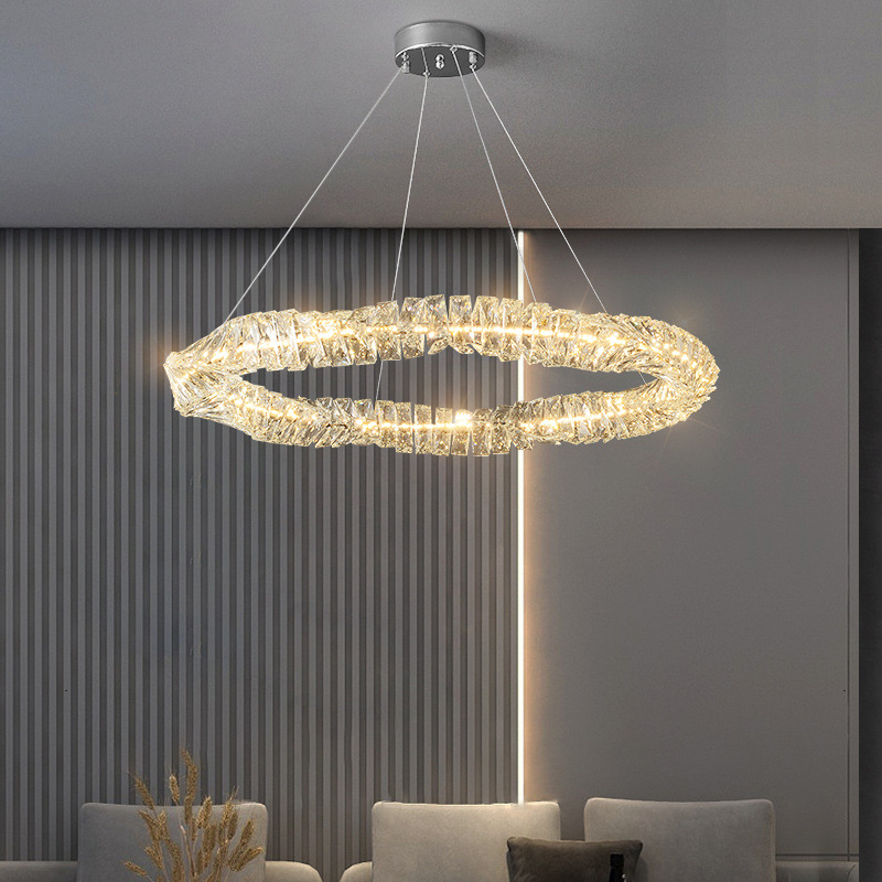 Troli round crystal chandelier display image in Livingroom