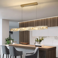 Troli crystal pendant light display image in Kitchen Island