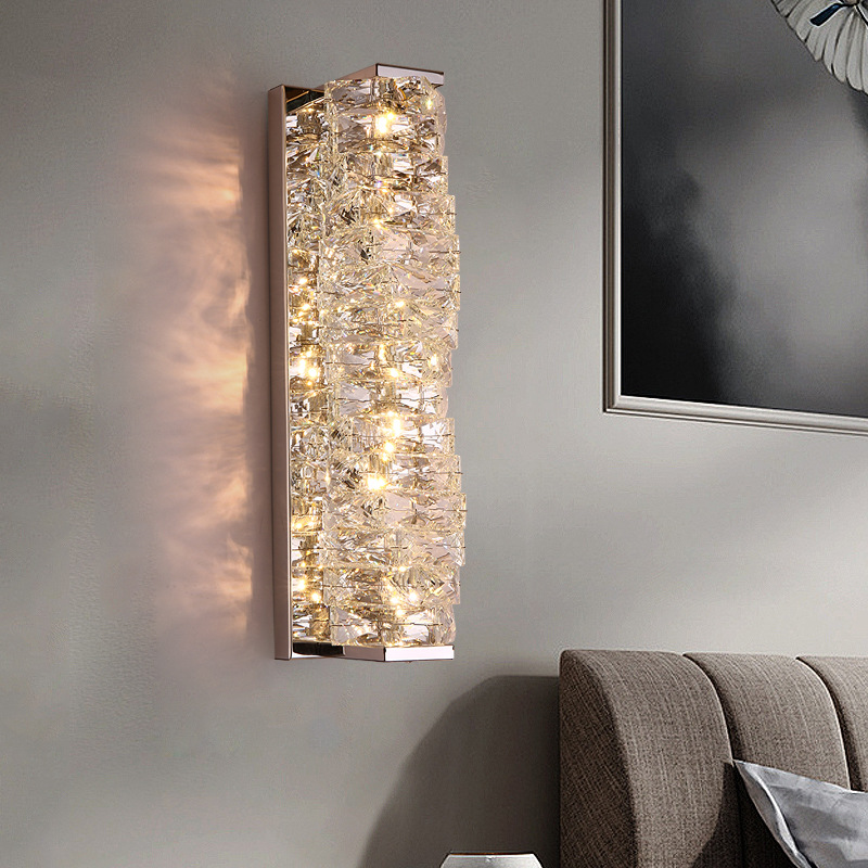 Troli crystal wall sconce display image in Bedroom Bedside.