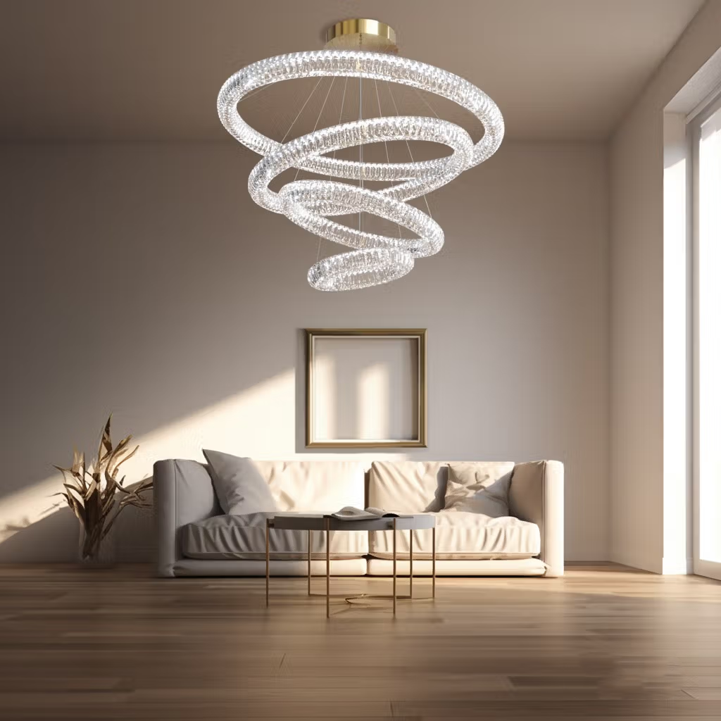 Jana crystal round chandelier for living room