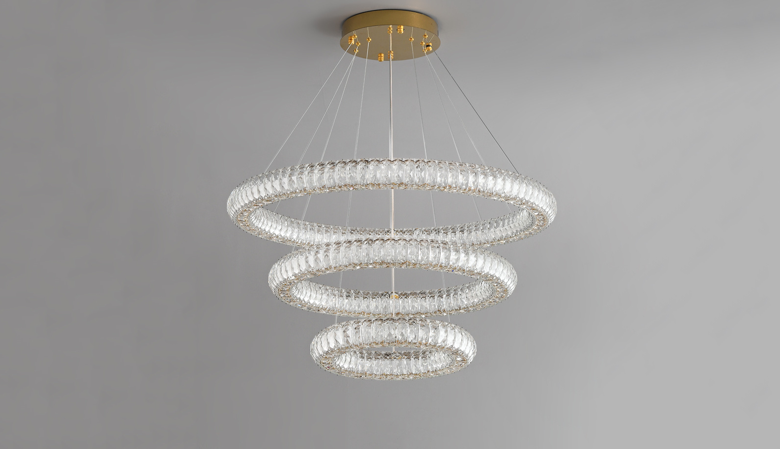 Jana crystal round chandelier turn off